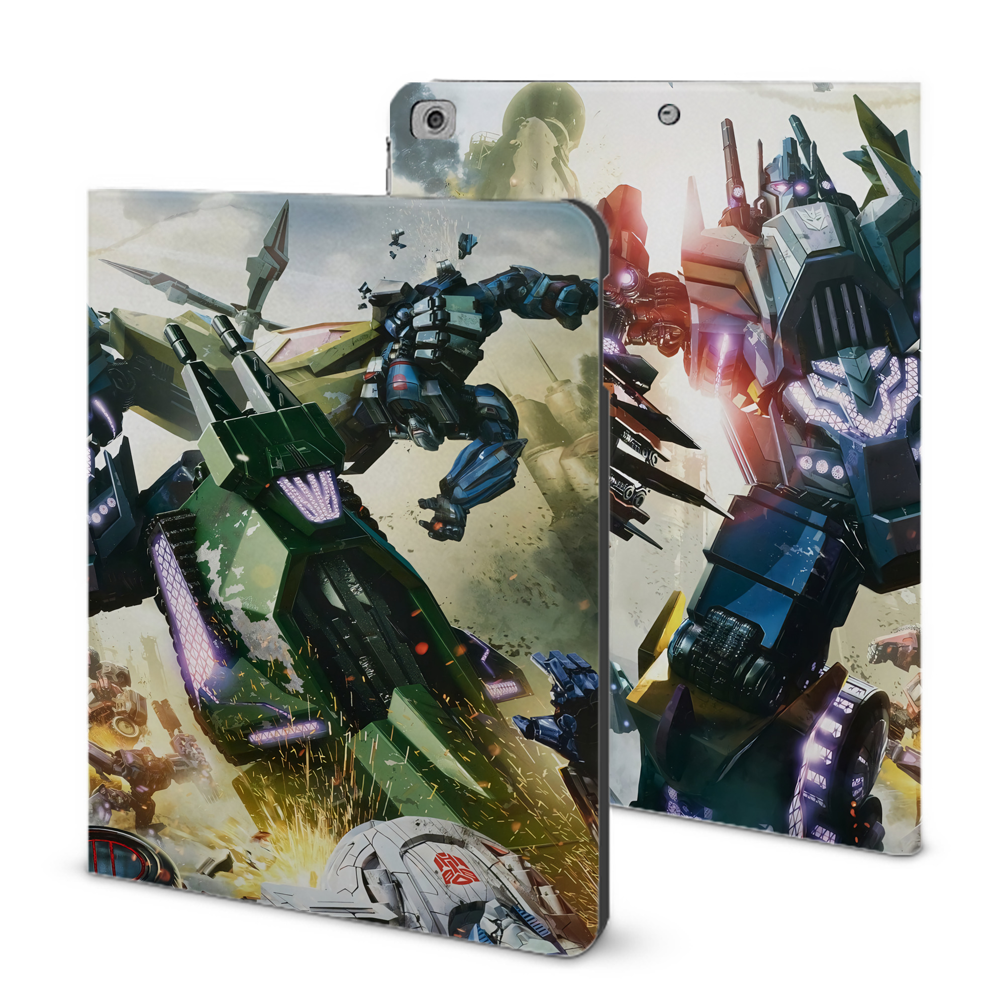 （画像用） Transformers トランスフォーマー IPad ケース ブック型 PUレザー TPU 耐衝撃 軽量 薄型 ペン収納なし 全面保護 IPad 各モデル対応